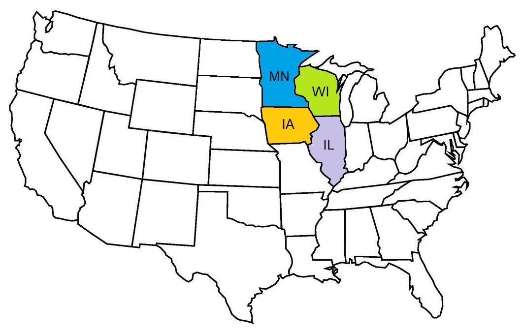 Licensed in these US states